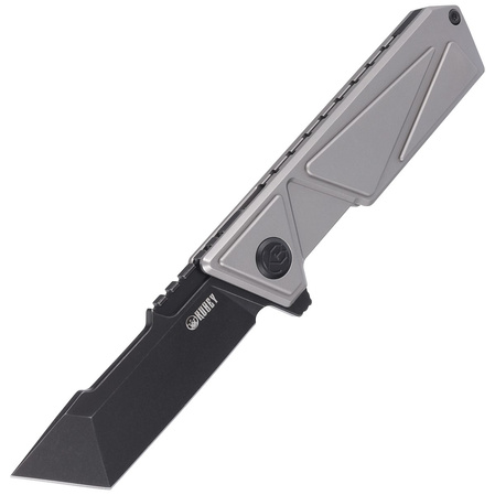 Kubey Knife Avenger Frame Lock Gray Titanium, Dark Stonewashed 14C28N (KB209B)