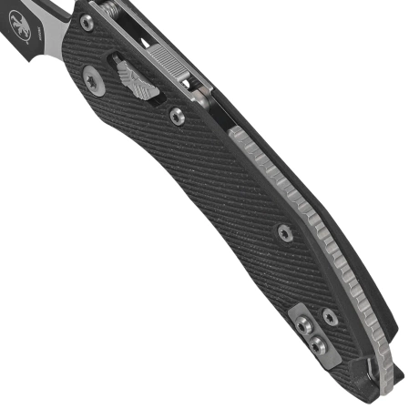 Microtech Stitch Ram-Lok S/E Knife Fluted Black G10, Black M390MK by Borka Blades and Tony Marfione (169RL-1FLGTBK)