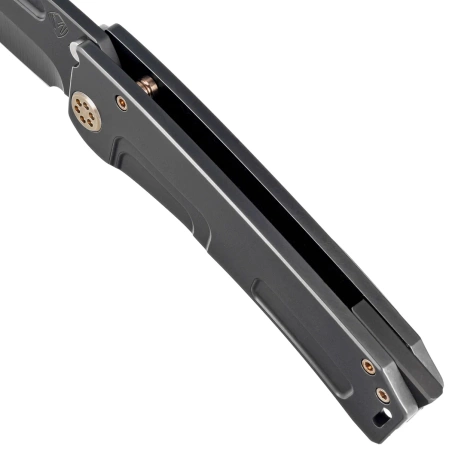 Medford Marauder-H D/P Knife, Black DLC Titanium, Bronze HW/Clip, DLC S45VN by Greg Medford (MK0454PD-30PV-T1C1-BP)