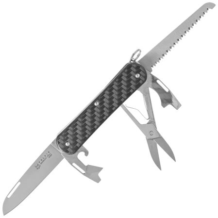 Fox Vulpis SF5 Carbon Fiber 3K, Polished M390 Pocket Knife (FX-VP130-SF5 CFF)
