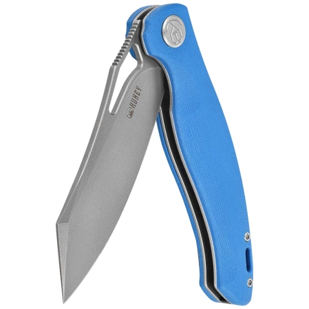 Kubey Drake Knife Blue G10, Beadblasted AUS-10 by Maksim Tkachuk (KU239D)