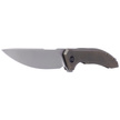 WE Knife Quixotic Bronze Titanium, Silver Bead Blasted CPM 20CV (WE21016-5)