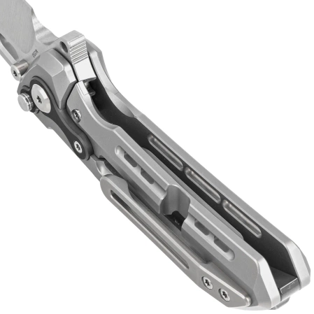 Reate T6000 Gray Titanium Knife, Satin M390 by Alvin Lee