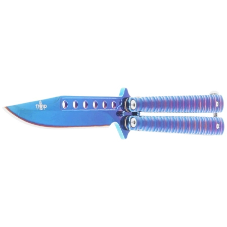Nóż motylkowy Third Decor Habitat Balisong Blue Titanium Stainles Steel, Blue Titanium (16071A)