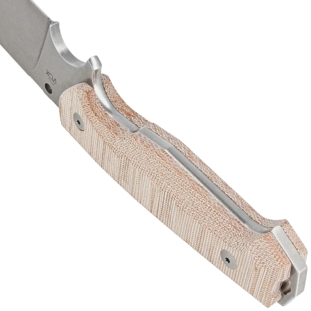 Viper Borr Natural Canvas Micarta, Stonewashed D2 by Jesper Voxnæs knife (VT4008SWCN)