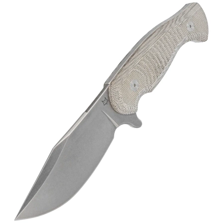 Fox Knife Eastwood Tiger OD Green Canvas Micarta, Stonewashed Niolox by Gudy Van Poppel (FX-106 MIOD)