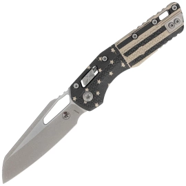 Microtech MSI S/E Ram-Lok Black Flag Tri-Grip Polymer, Apocalyptic M390MK by Tony Marfione (210T-10APPMFLAG)