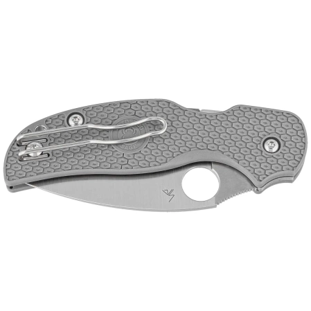 Spyderco Sage 5 Grey FRN, Satin Maxamet by Sal Glesser (C123PGY)