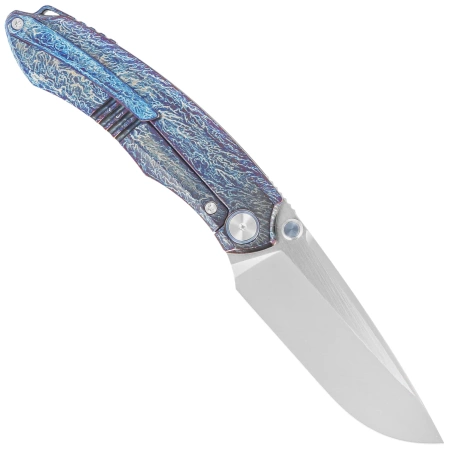 Remette Wild Species Knife Dark Blue Titanium, Hand Grinding M390 (WD108-B)