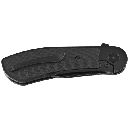 Bestech Vestige Knife Black Titanium/Carbon Fiber, Black Stonewashed MagnaCut by Justin Lundquist (BT2411D)