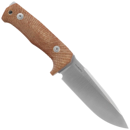 LionSteel Tactical Knife Natural Canvas Micarta, Satin Niolox by Molletta (T5 CVN)
