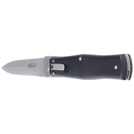 Nóż sprężynowy Mikov Predator Black ABS, Stonewashed N690 (241-BH-1/STN/KLIP)
