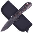 CIVIVI Elementum Flipper Shredded Carbon Fiber / Copper, Damascus (C907C-DS3)