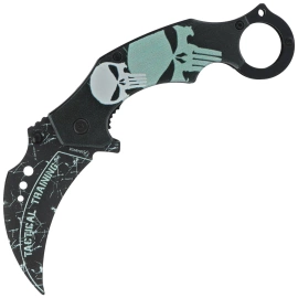 Martinez Albainox Training Karambit 3D Skull Black ABS, Blunt 3Cr13MoV (18713-A)