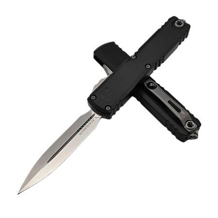 Microtech Ultratech Gen IV D/E OTF Knife Black Aluminum, Stonewashed M390MK by Tony Marfione (11224-10)