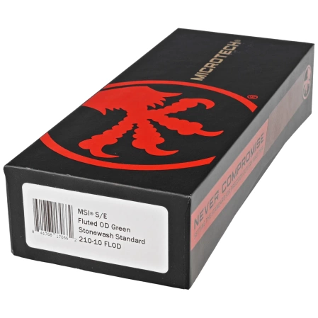 Microtech MSI S/E Fluted OD Green Aluminium, Stonewashed M390MK by Tony Marfione (210-10FLOD)