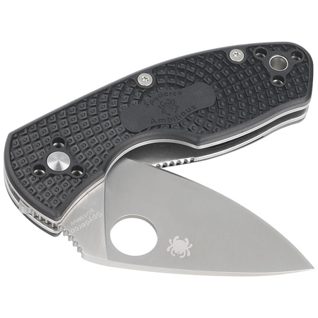 Spyderco Ambitious Black FRN, Plain 8Cr13MoV (C148PBK)