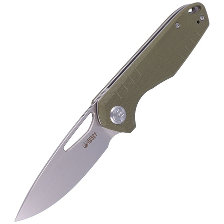 Kubey Knife Doris, Green G10, Satin Finish D2 (KU324D)