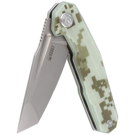 Kubey Carve KB237H Knife Digital Camo G10, Bead Blasted AUS-10
