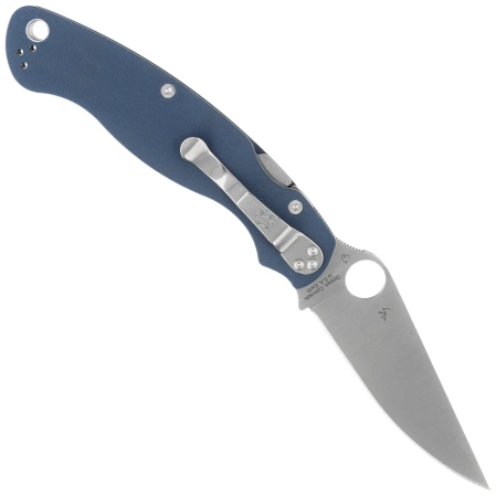 Spyderco Military 2 Cobalt Blue G10, Satin CPM SPY27 by Sal, Eric Glesser (C36GPCBL2)