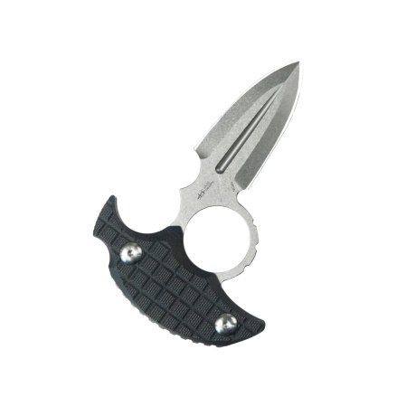 Kubey Cavy Pushdagger Black G10, Stonewashed 14C28N by MUZI Design (KU403A)