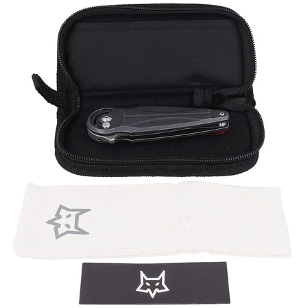 Nóż składany FOX Saturn Black Aluminium, Stone Washed N690Co by Denis Simonutti (FX-551 ALG)