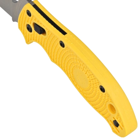 Spyderco Manix 2 Lightweight Salt Knife Yellow FRN, Satin MagnaCut by Eric Glesser (C101PYL2)