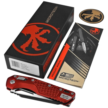 Microtech MSI S/E Knife Merlot Frag Aluminum, Black M390MK by Tony Marfione (210-1FRMR)