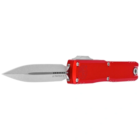 Microtech Ultratech Gen IV D/E OTF Knife Red Aluminum, Stonewashed M390MK by Tony Marfione (11224-10RD)