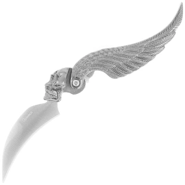 Martinez Albainox Skull Knife Black Zamak, Satin 3Cr13Mov (10971)