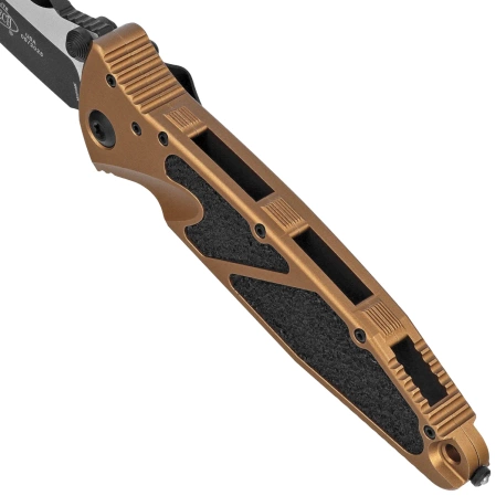 Microtech Socom Elite T/E-M Knife Tan Aluminum, Black M390MK by Tony Marfione (161-1TA)