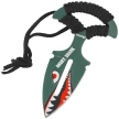 Martinez Albainox Angry Shark Knife Black Strung, Green 3Cr13Mov (32524)