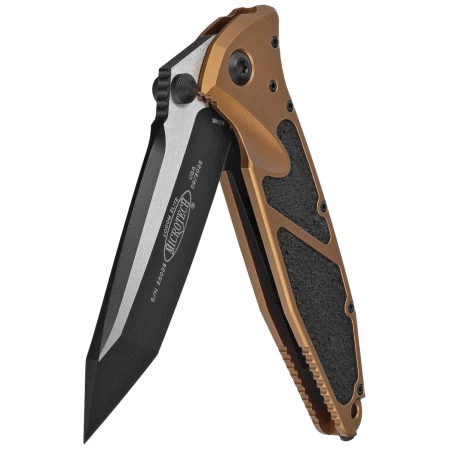 Microtech Socom Elite T/E-M Knife Tan Aluminum, Black M390MK by Tony Marfione (161-1TA)
