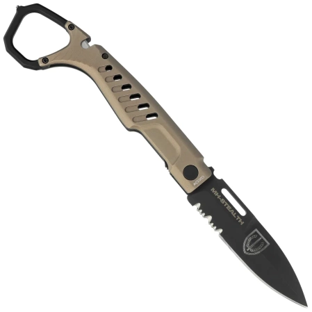 Extrema Ratio MH-STEALTH Knife Desert Aluminum, Black N690 (04.1000.0483/BLK/TM)