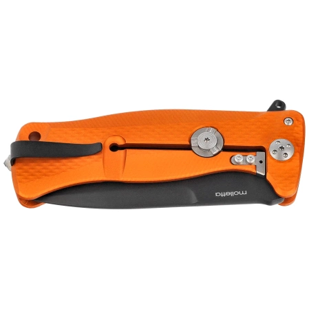 Nóż składany LionSteel SR11A Orange Aluminium, Black Sleipner by Molletta (SR11A OB)