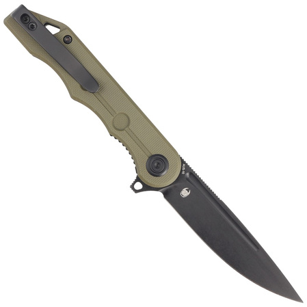 Kubey Knife Mizo Green G10, Blackwashed AUS-10 by Tiguass (KU312D)