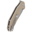 Nóż składany Kubey Nova Tan G10, Bead Blasted D2 (KU117I)