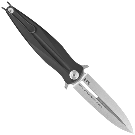 Nóż składany ANV Z400 BB Black Aluminium, Stonewashed Sleipner (ANVZ400-014)