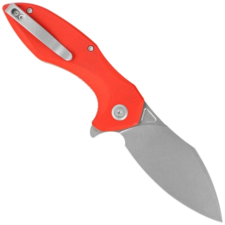 Kubey Nobel Knife Red G10, Beadblasted 14C28N (KU236L)