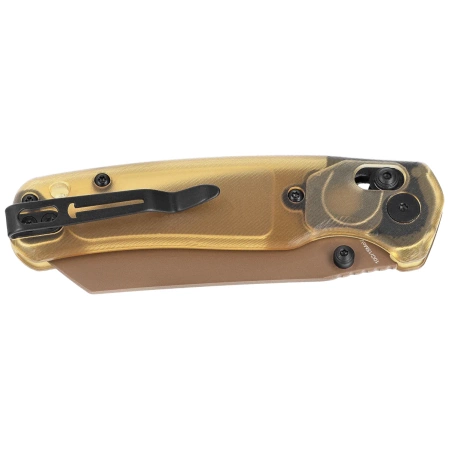 Bestechman Cicada's Wing Knife Bead Blasted Ultem, Gold Painted 10Cr15MoV (BMK06D)