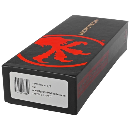 Nóż automatyczny OTF Microtech Hera II Mini S/E Red Aluminium, Apocalyptic P/S M390MK by Tony Marfione (1703M-11APRD)