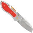 Midgards Messer Doublecut Gray Aluminum/Red G10, Satin 14C28N by Ralf Buchinger cigar cutter / friction folder (MM015)