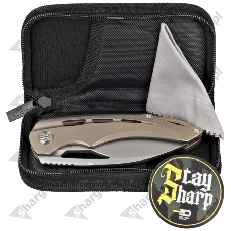 Nóż składany Bestech Fairchild Bronze Titanium, Bead Blast Stonewashed CPM S35VN by Kombou (BT2202A)