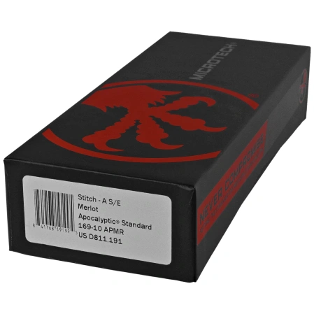 Microtech Stitch-A S/E Automatic Knife Merlot Tri-Grip Aluminum, Apocalyptic M390 by Borka Blades and Tony Marfione (169-10APMR)