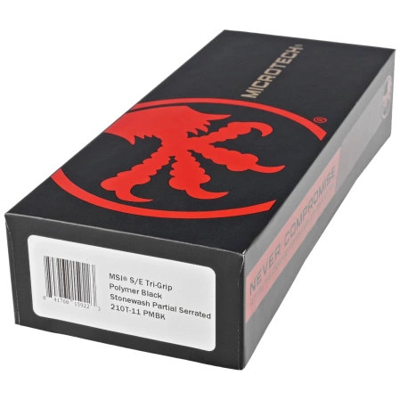 Nóż składany Microtech MSI S/E Ram-Lok Black Tri-Grip Polymer, Stonewashed P/S M390MK by Tony Marfione (210T-11PMBK)