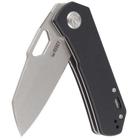 Nóż składany Kubey Knife Duroc Black G10, Bead Blasted AUS-10 by Colin Maisonpierre (KU332I)