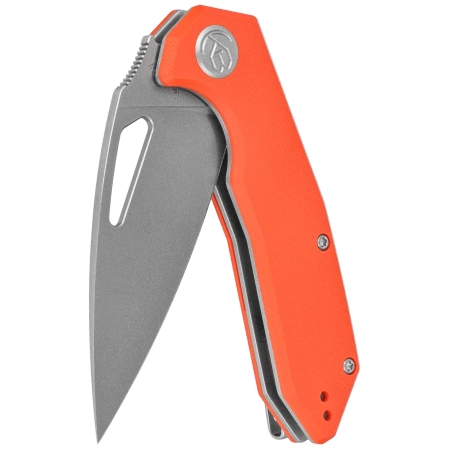 Kubey Coeus Knife Orange G10, Stonewashed 14C28N (KU122W)