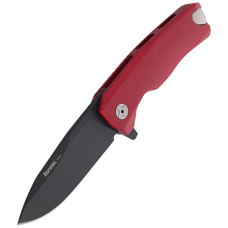 Nóż składany LionSteel ROK Red Aluminium, Black M390 by Molletta (ROK A RB)