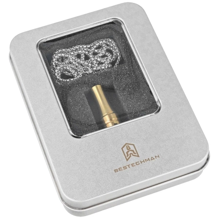 Bestech Gold Titanium Whistle with Chain (BM02C)