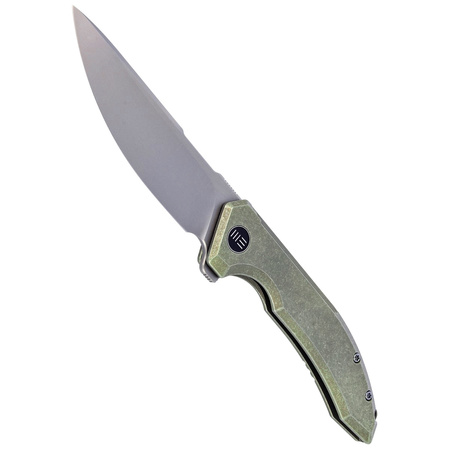 Nóż składany WE Knife Quixotic Green Titanium, Silver Bead Blasted CPM 20CV (WE21016-4)